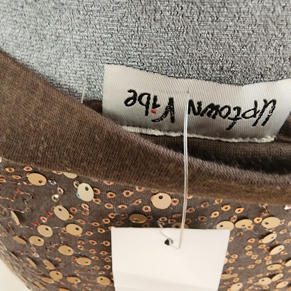 Gold Sequin Stretchy Bodycon Mini Skirt | Color: Gold | Size:M - Picture 4 of 4